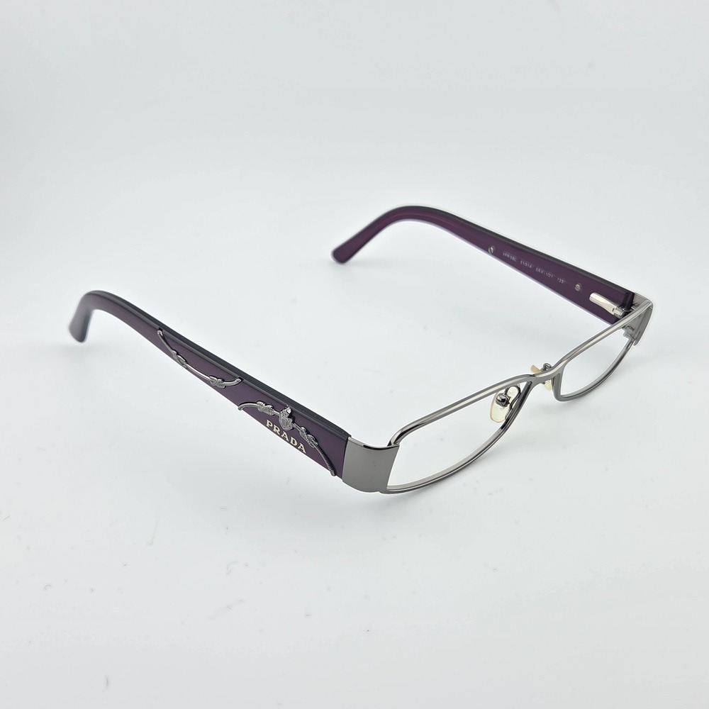 Prada VPR 58L Eyeglasses - FRAME ONLY - 5AV-1O1 Gunmetal Plum Italy 51-14-135 - Picture 15 of 16
